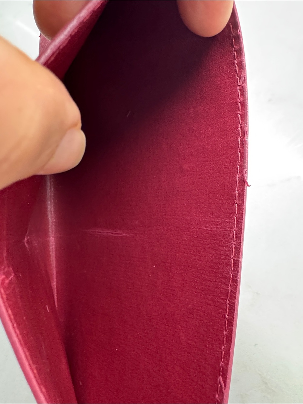 Louis Vuitton Burgundy Pink Card Holder with Gold Logo - Picture 8 of 8
